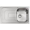 CM PRONTA CONSEGNA - SPEDIZIONE IMMEDIATA Lavello da Incasso 1 Vasca con gocciolatoio a Sinistra 86 x 50 cm Sopratop Acciaio Inox satinato CM PIZZICA 011343.D1.01.2016 011343 DCSSX