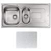 CM PRONTA CONSEGNA - SPEDIZIONE IMMEDIATA Lavello da Incasso 1 Vasca e Vaschetta con gocciolatoio a Destra 100 x 50 cm Sopratop Acciaio Inox antigraffio CM PIZZICA 011395.S1.01.2018 011395 SCSSP