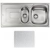 CM PRONTA CONSEGNA - SPEDIZIONE IMMEDIATA Lavello da Incasso 1 Vasca e Vaschetta con gocciolatoio a Sinistra 100 x 50 cm Sopratop Acciaio Inox antigraffio CM PIZZICA 011395.D1.01.2018 011395 DCSSP