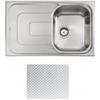CM PRONTA CONSEGNA - SPEDIZIONE IMMEDIATA Lavello da Incasso 1 Vasca con gocciolatoio a Sinistra 79 x 50 cm Sopratop Acciaio Inox antigraffio CM PIZZICA 011391.D1.01.2016 011391 DCSSX