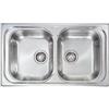 CM PRONTA CONSEGNA - SPEDIZIONE IMMEDIATA Lavello da Incasso 2 Vasche 86 x 50 cm Sopratop Acciaio Inox satinato CM ATLANTIC 010544.X1.01.2016 010544 XCSSX