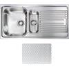 CM PRONTA CONSEGNA - SPEDIZIONE IMMEDIATA Lavello da Incasso 1 Vasca e vaschetta con gocciolatoio a Destra 100 x 50 cm Sopratop Vasca Saldata Acciaio Inox antigraffio CM ATLANTIC 010595.S1.01.2018 010595 SCSSP