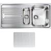 CM PRONTA CONSEGNA - SPEDIZIONE IMMEDIATA Lavello da Incasso 1 Vasca e vaschetta con gocciolatoio a Sinistra 100 x 50 cm Sopratop Vasca Saldata Acciaio Inox antigraffio CM ATLANTIC 010595.D1.01.2018 010595 DCSSP