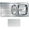 CM PRONTA CONSEGNA - SPEDIZIONE IMMEDIATA Lavello da Incasso 1 Vasca e vaschetta con gocciolatoio a Sinistra 100 x 50 cm Sopratop Acciaio Inox antigraffio CM ATLANTIC 010395.D1.01.2018 010395 DCSSP