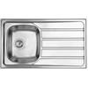 CM PRONTA CONSEGNA - SPEDIZIONE IMMEDIATA Lavello da Incasso 1 Vasca con gocciolatoio a Destra 86 x 50 cm Sopratop Acciaio Inox satinato CM UNIVERSAL 015443.S1.01.2016 015443 SCSSX