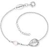 Engelsrufer Bracciale da donna con motivo a forma di fiore, in argento sterling e quarzo rosa, chiusura a moschettone, regolabile in diverse lunghezze, senza nichel, 19 cm, Argento sterling, Zirconia
