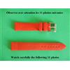 17 MM Braccialetto pelle di Squalo Autentico Levigato Rosso Grano Rasch Apart