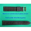 19 MM Braccialetto Lucertola Java Autentica Marrone Scuro Top Qualità Francaise