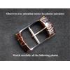 14 MM Doppio Cappio Ardiglione Acciaio Rivestito Coccodrillo Marrone