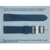 Bracciale Impermeabile Requin Vero Blu Marino Tipo Chronomat Doppio Giunto 18 Mm