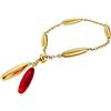 Morellato da118€ OUTLET MORELLATO BRACCIALE DONNA ACCIAIO DORATO ORO CHARM CORNIOLA ROSSA
