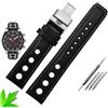 Cinturino orologio pelle rally racing rosso nero giallo 20mm compatibile Tissot