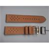 18 20 22 MM Solido Cinturino IN Pelle Vera Vacchetta Nubuck Beige Racing Rally