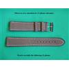 22 Mm Bracciale Confortevole In Pelle D'Agneau Vera Marrone "Kaki" Cucito Bianco