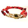 BRACCIALE IN PIETRE PREZIOSE DI AGATA ROSSA BRACCIALETTO CON CHIUSURA MAGNETICA