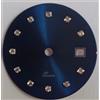 Quadrante tipo Rx blu con zirconi per calibro ETA 956.112-F03.111-Ronda 775