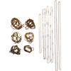6 COLLANE IN METALLO CM 80 - 150 BIGIOTTERIA ACCESSORI VINTAGE ANNI 70/90