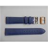 16 18 20 22 MM Cinturino IN Pelle Autentica Trecciato Quadretti Blu