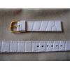 16 MM Braccialetto Effetto Coccodrillo Bianco Sottile Elegante