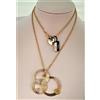 Unoaerre 1AR UNOAERRE LUNGA 100CM COLLANA DONNA OTTONE DORATA ORO CHARM CERCHI FIRMATA