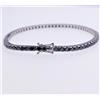 Bracciale tennis in oro bianco18 Kt 750 diamanti neri 6,50 ct nuova collezion...