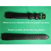 16 MM Braccialetto Nero Vitello Box Autentica A Lamelle Per Manici Fisso Anti