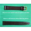 Cobra 16 MM Braccialetto Vitello Box Autentica Marrone Liscio Cucito Top Per Francaise