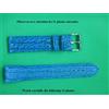 22 Mm Bracciale Impermeabile Squalo Vero Blu Cucito Tipo Chronomat Doppio Giunto