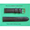 22 MM Cinturino IN Pelle Vitello Autentica Marrone Molto Scuro Modello Struzzo,