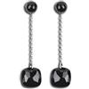 2Jewels Orecchini Donna 2Jewels Argento Cristalli Neri Silver Earrings Boucle Oreillles