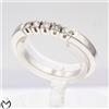 Anello veretta Riviera in oro bianco 18 Kt 750 con diamanti 0,20 ct -207/VV-