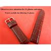 20 MM Cinturino IN Pelle Autentica Mattone Modello Alligatore Cuciture Color Su