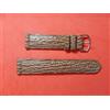 20 Mm Bracciale Vachetta Vera Finto Squalo Marrone Chiaro Cucito Fb. Artigianale