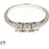 Anello trilogy in oro bianco 18 Kt 750 con diamanti 0,21 ct -803/ST-