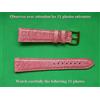 20 Mm BRACCIALE COCODRILLO VERO ROSA 16 Mm A GANCIO TOP QUALITÀ