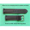 Morellato 24 Mm BRACCIALE SOLIDO IMPERMEABILE IN GOMMA SILICONE NERO 22 Mm A CLIP