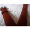 16 MM Braccialetto IN Pelle Autentico Modello Lucertola Marrone Chiaro " Camel "