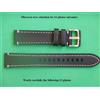 20 MM Spesso E Solido Cinturino IN Pelle Autentica, Tipo Aviator Pilot Nero