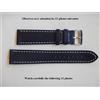 22 MM Comodo Braccialetto Agnello Autentica Nero Moda Bianca