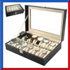 Scatola Box Cofanetto Con Vetrina Porta Orologi 12 Posti per Orologio Custodia