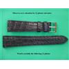20 MM Braccialetto Coccodrillo Autentica Grandi Tartaruga Nero Opaco 16 Lato Con