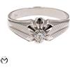 Anello uomo in oro bianco 18 Kt 750 diamante 0,24 ct -233/VE-