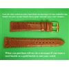 Bracciale Orologio In Pelle Di Lucertola Vera 22 mm Colore Marrone "Gold"