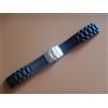 Nuovo Bracciale Silicone Nero 20 mm Tipo Oyster su Chiusura Deployante