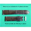 20 Mm BRACELET ALLIGATORE VERO GRANDI SCALES MARRONE CUCITURA BIANCA