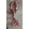 Artigiano Toscano VINTAGE COLLANA LUNGA DONNA GITANA ZINGARA PERLE SCARAMAZZA QUARZO ROSA FESTA