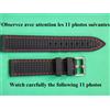 sans marque 20 MM Braccialetto Gomma Bombato Buchi Racing Nautic Rally Nero Moda Rosso