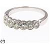 Anello veretta Riviera in oro bianco 18 Kt 750 con diamanti 1,40 ct -1079/ST-