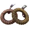 2 BRACCIALI METALLO COLOR RAME E BRONZO BRACCIALETTO A MOLLA ELASTICO H 2,2