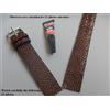 20 MM Braccialetto pelle di Squalo Autentica Marrone Levigato Per Manici E Anti